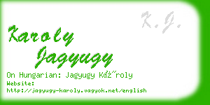 karoly jagyugy business card